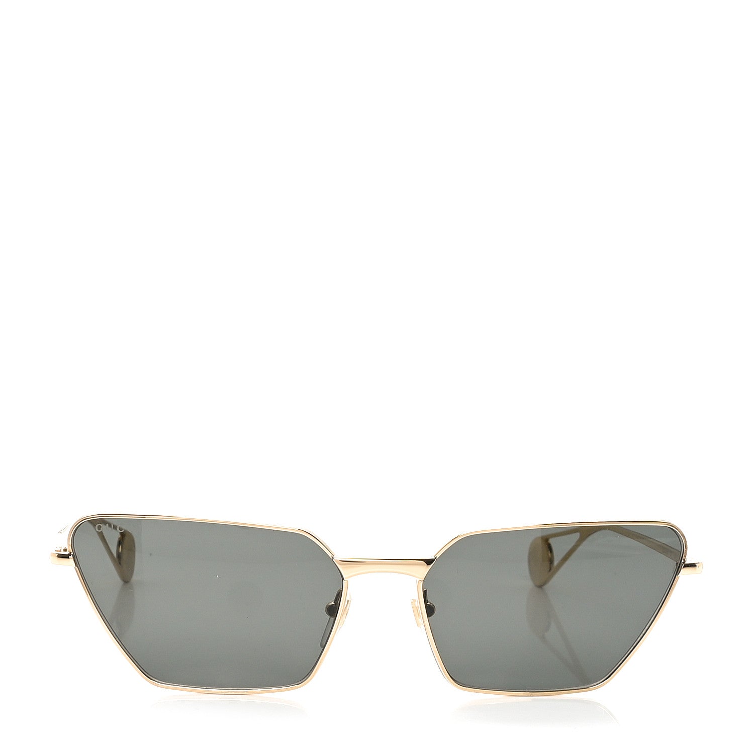 Gucci Rectangular Sunglasses GG0538S Gold Black 2 of 8