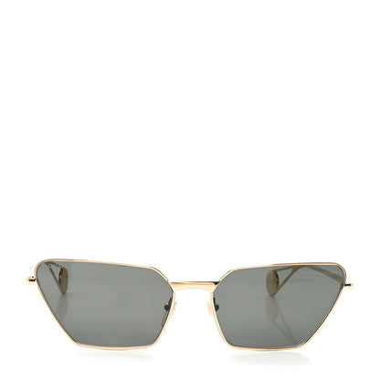 Gucci Rectangular Sunglasses GG0538S Gold Black 2 of 8