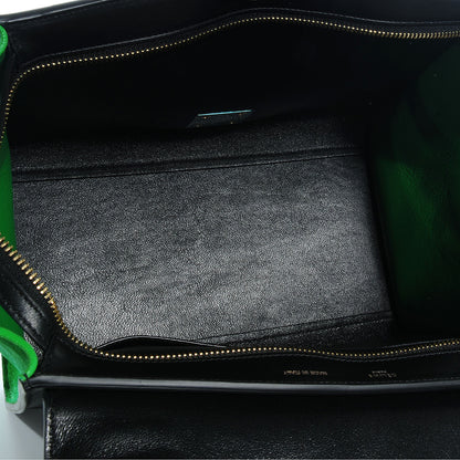 Celine Calfskin and Suede Small Tri-Color Trapeze Green Grass 5 of 7