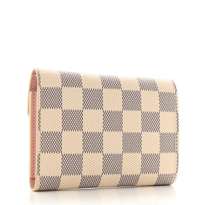 Louis Vuitton Damier Azur Victorine Wallet Rose Ballerine 3 of 9