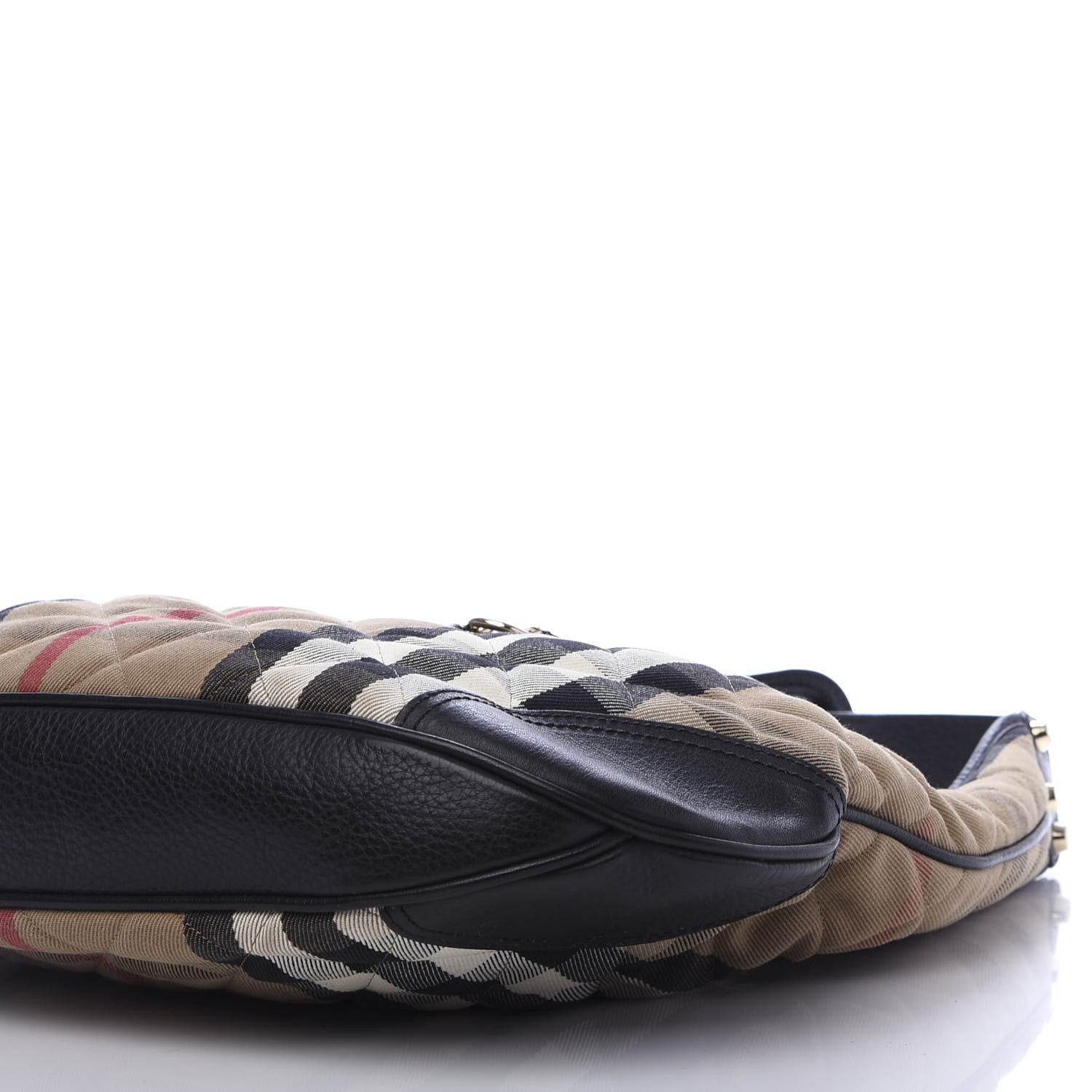 Burberry House Check Quilted Brook Hobo Black 8 of 11