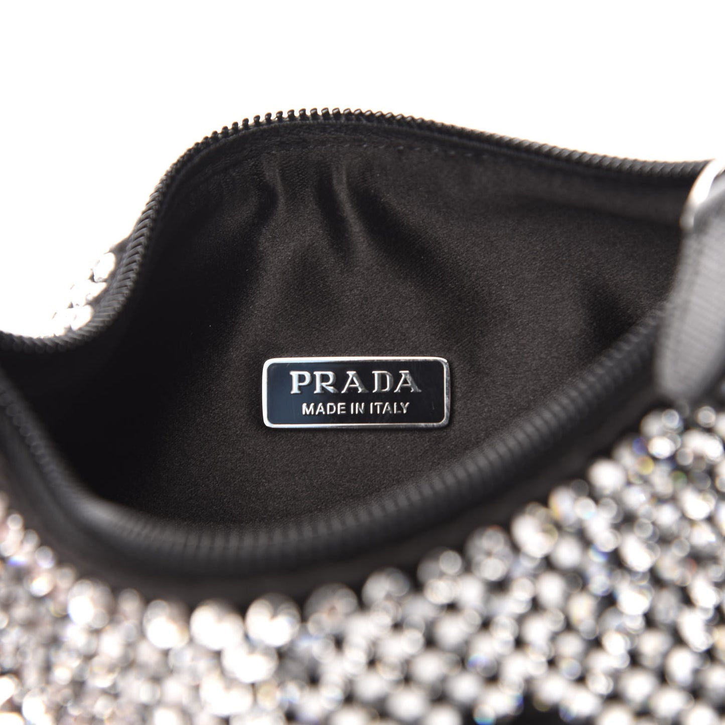 Satin Crystal Mini Re-Edition 2000 Bag Cristal