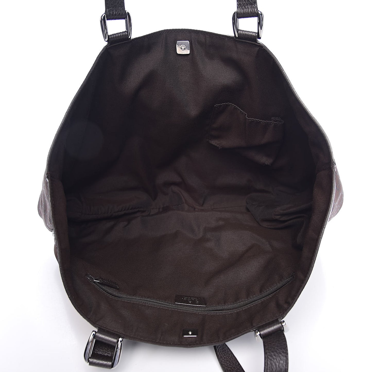 Nylon Monogram Large Abbey Tote Dark Brown