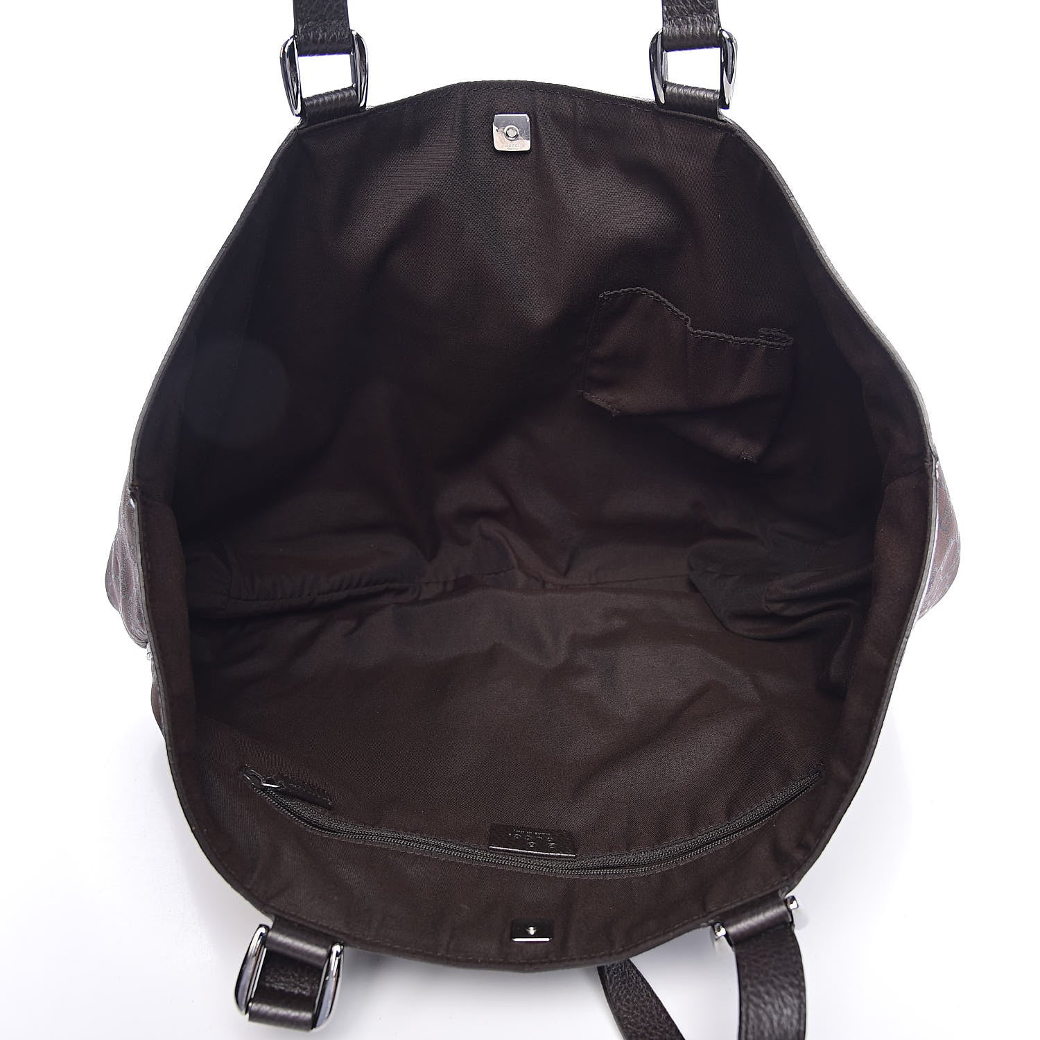 Gucci Nylon Monogram Large Abbey Tote Dark Brown 5 of 14