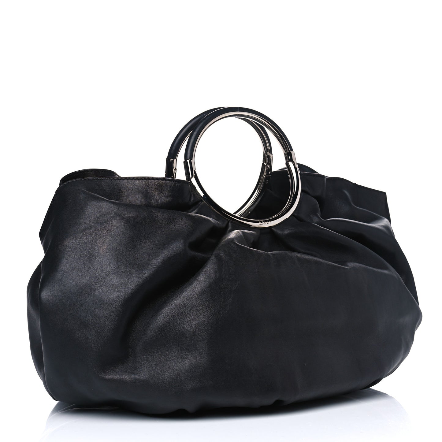Smooth Calfskin Soft Babe Shopping Tote Black