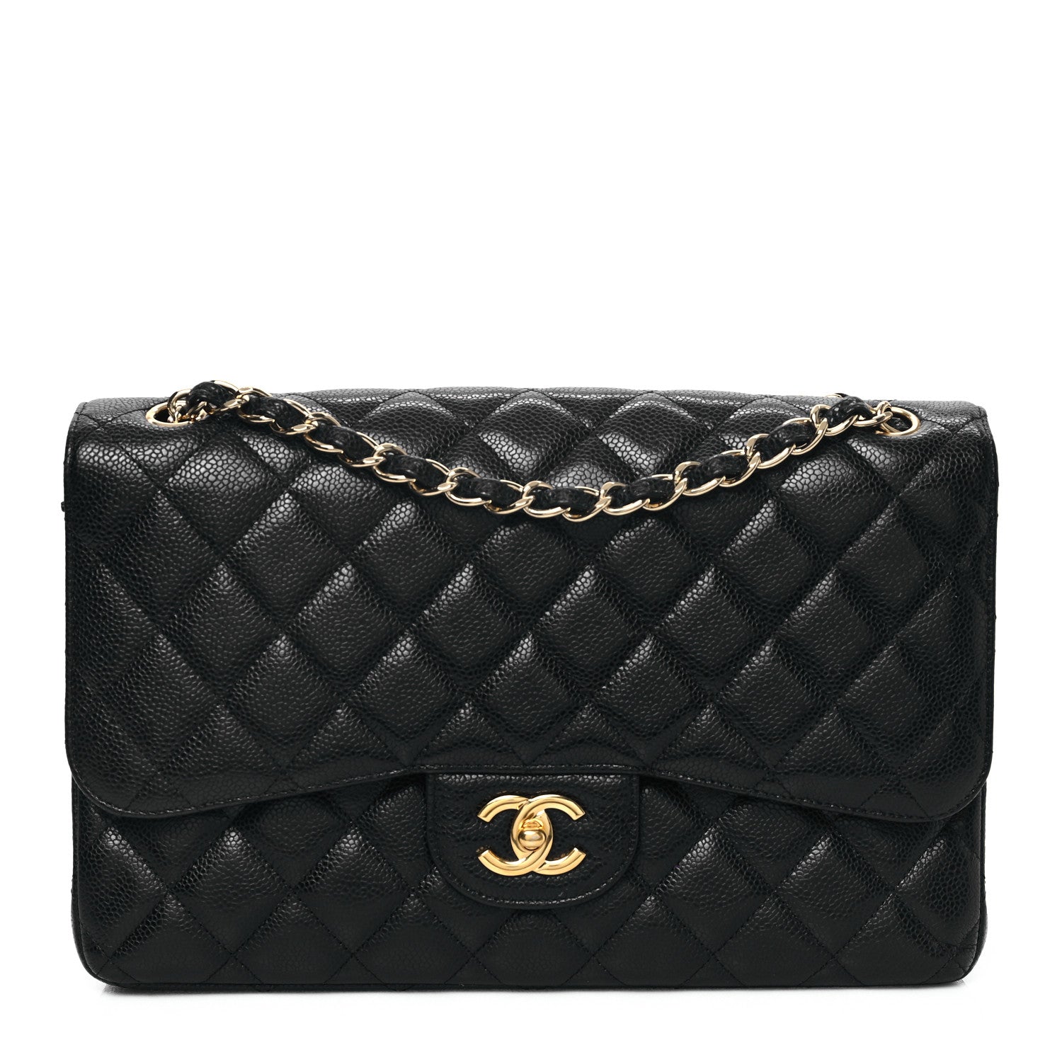 Chanel Caviar Quilted Jumbo Double Flap Black 1 of 11