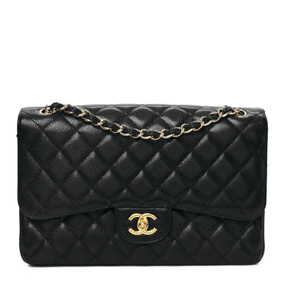 Chanel Caviar Quilted Jumbo Double Flap Black 1 of 11