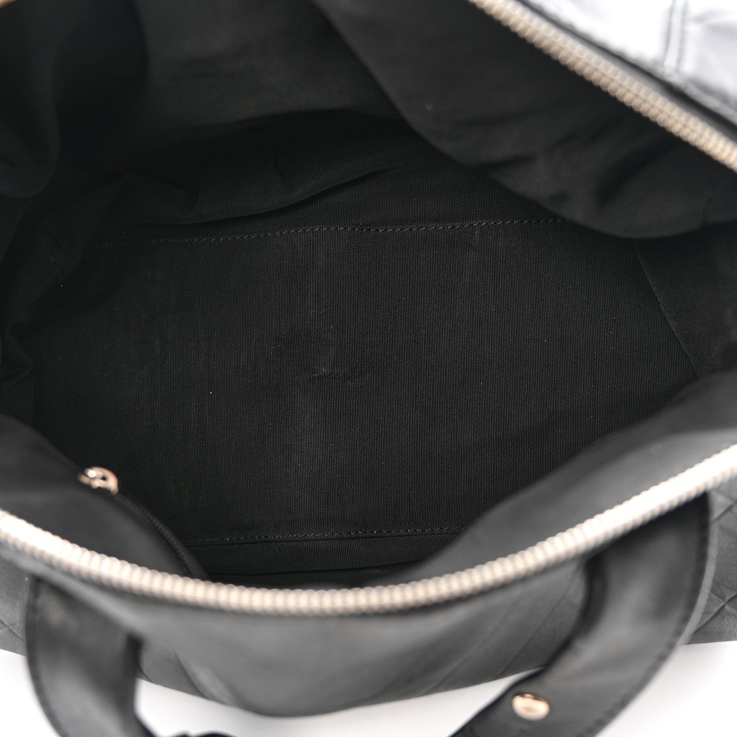 Chanel Calfskin CC Chevron All Day Long Boston Black 5 of 14