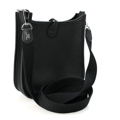 Hermes Taurillon Clemence Evelyne TPM Black 3 of 10