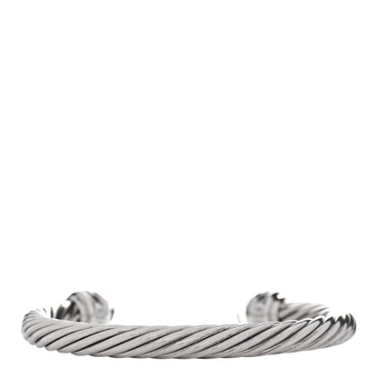 David Yurman Sterling Silver Diamond Prasiolite 7mm Cable Classics Bracelet 2 of 3