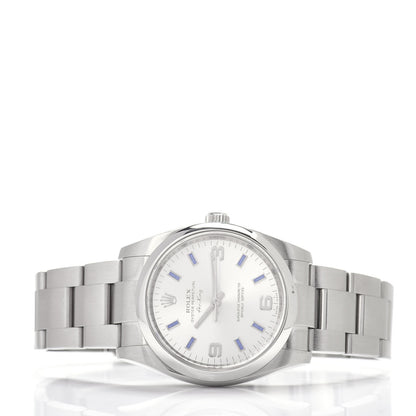 Rolex Stainless Steel 34mm Oyster Perpetual Air-King Watch Blue Index 114200 2 of 4