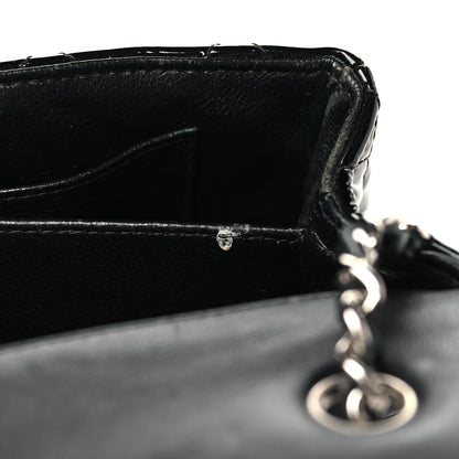Chanel Patent Calfskin Quilted Extra Mini Rectangular Flap Black 11 of 11