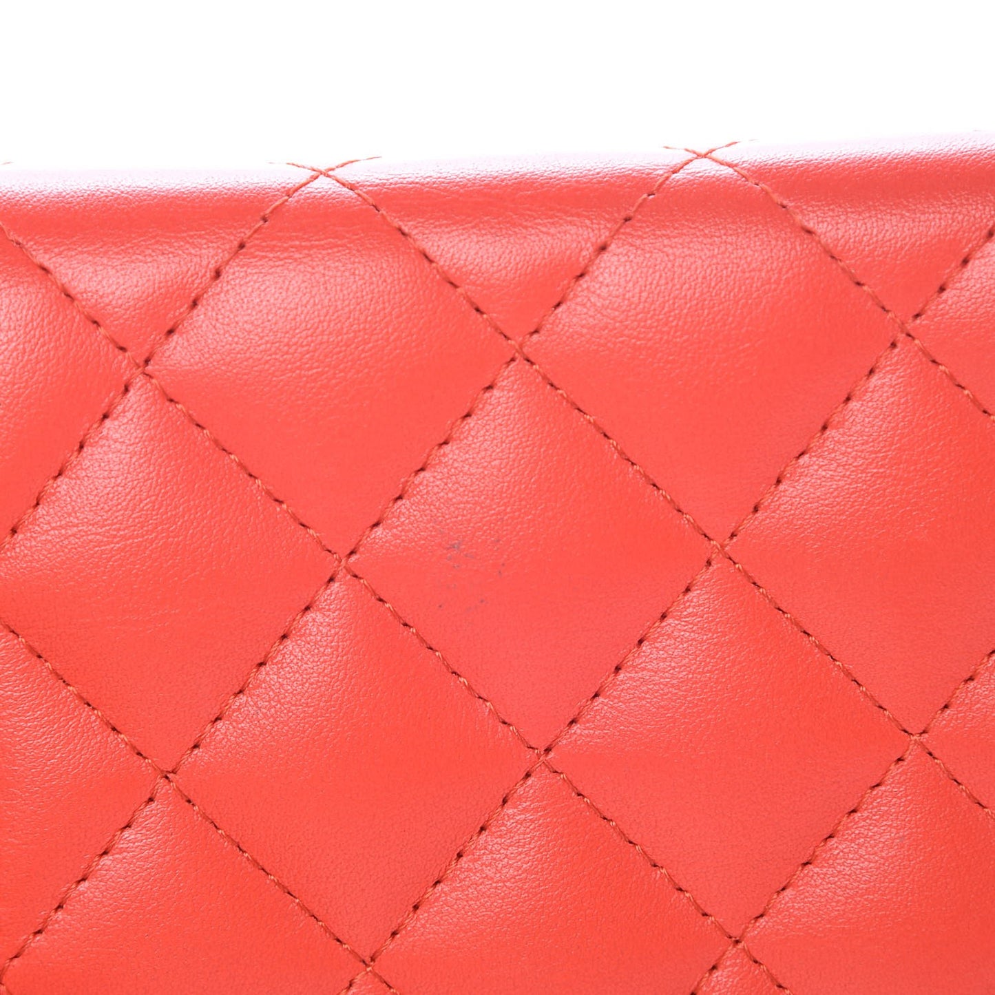 Calfskin Quilted Boy Wallet On Chain WOC Red