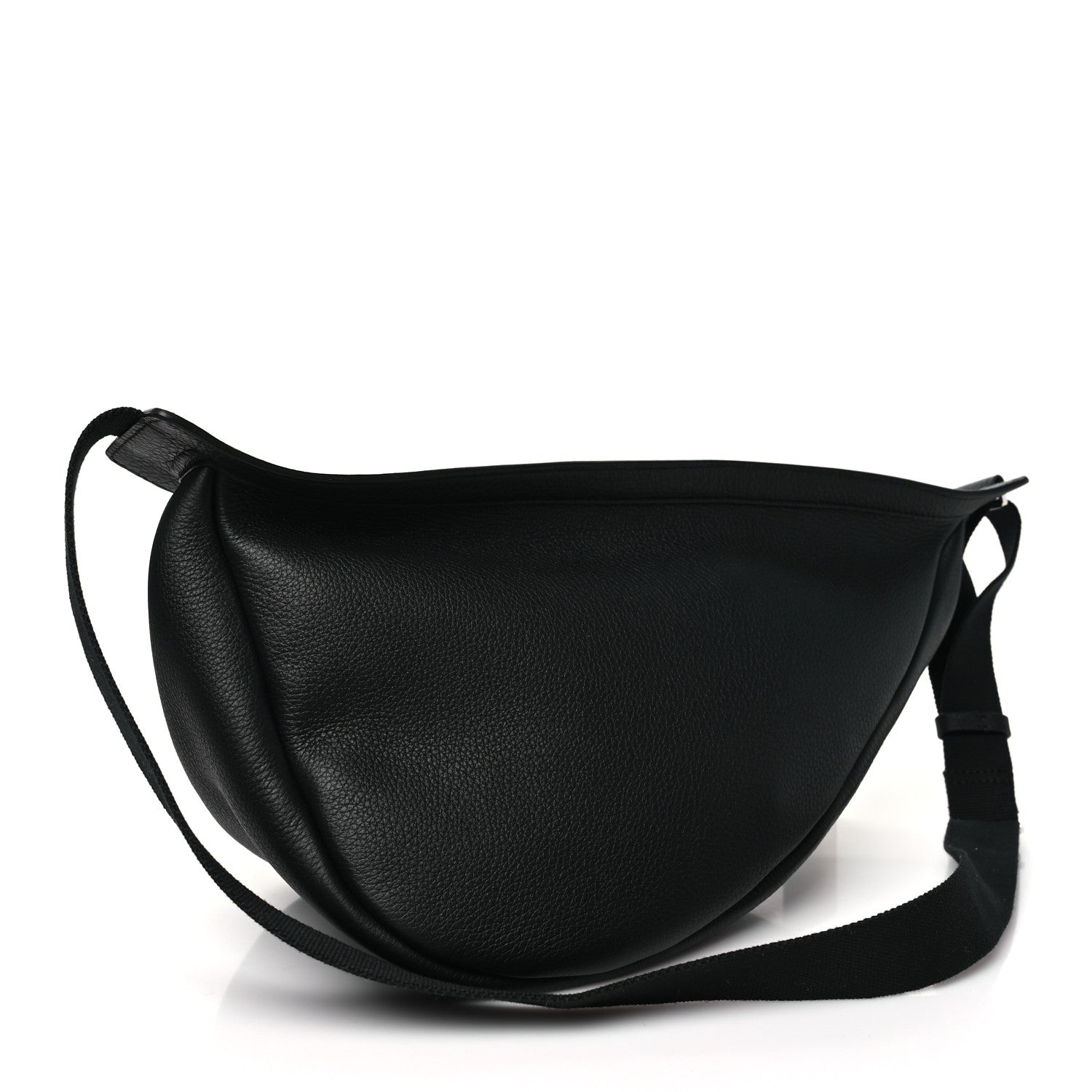 The Row Grained Calfskin Large Slouchy Banana Bag Black 3 of 10