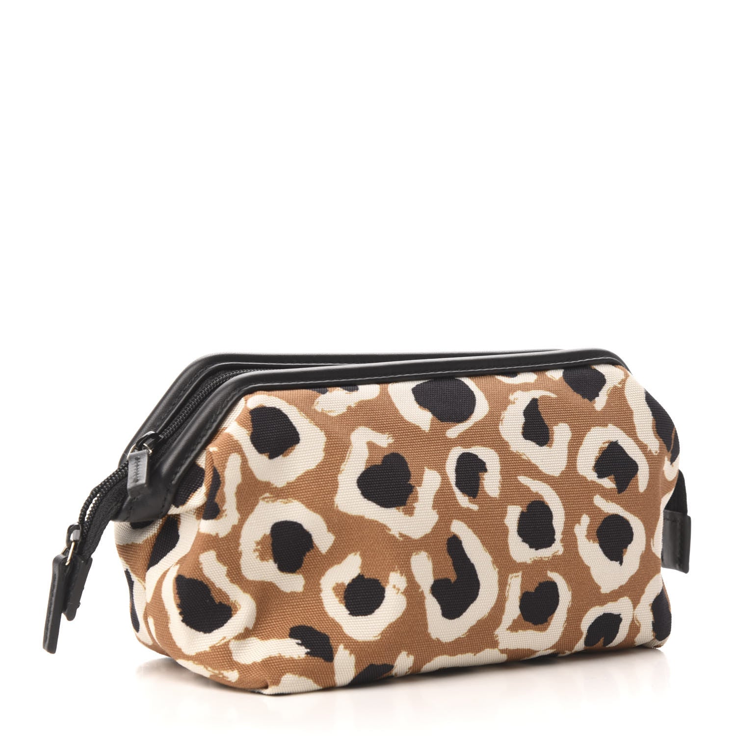 Gucci Canvas Leopard Print Cosmetic Pouch Tobacco 3 of 9