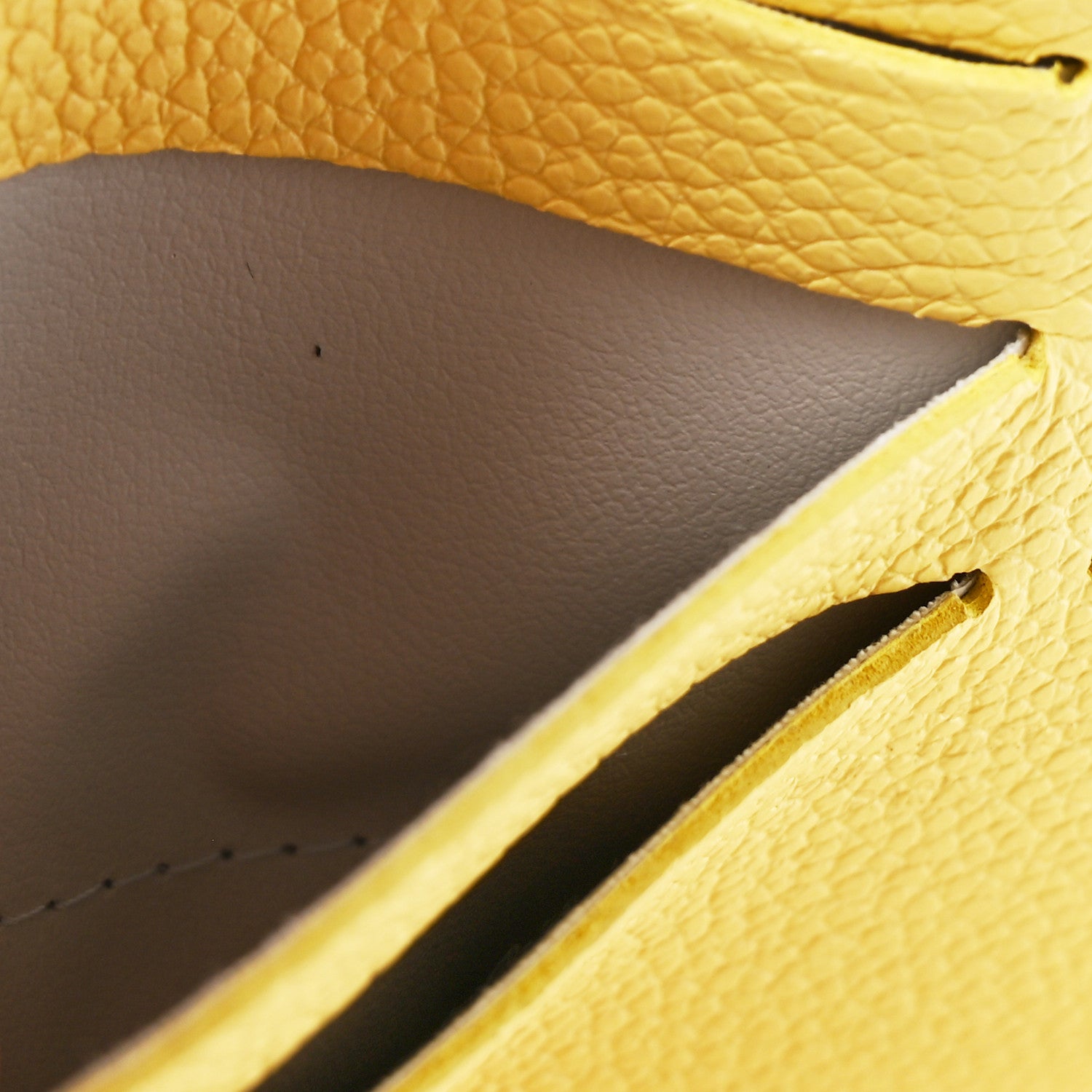 Louis Vuitton Calfskin Felicie Card Holder Insert Yellow 8 of 9