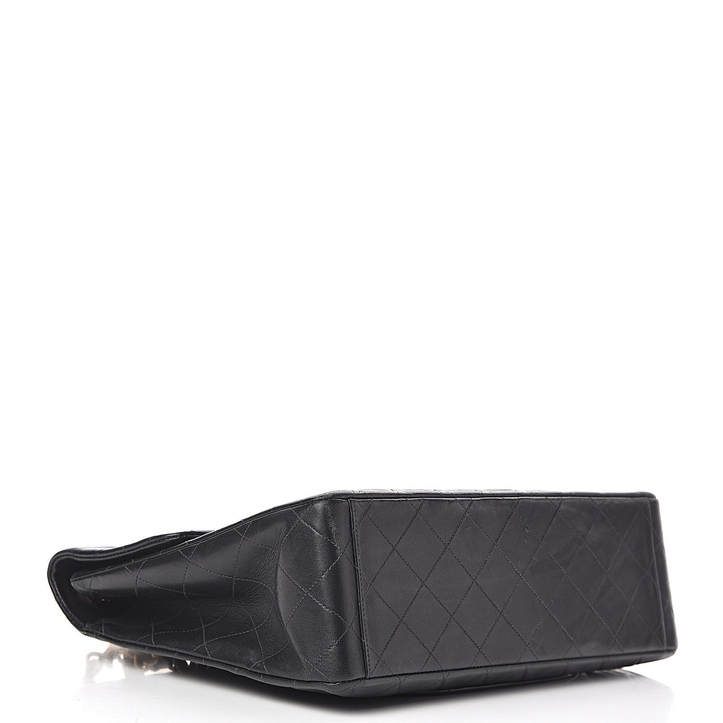 Lambskin Quilted XL Jumbo Single Flap Black