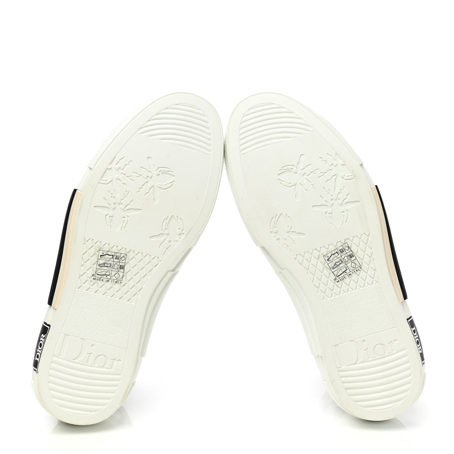 Technical Canvas Oblique Mens B23 High Top Sneakers 38 White Black