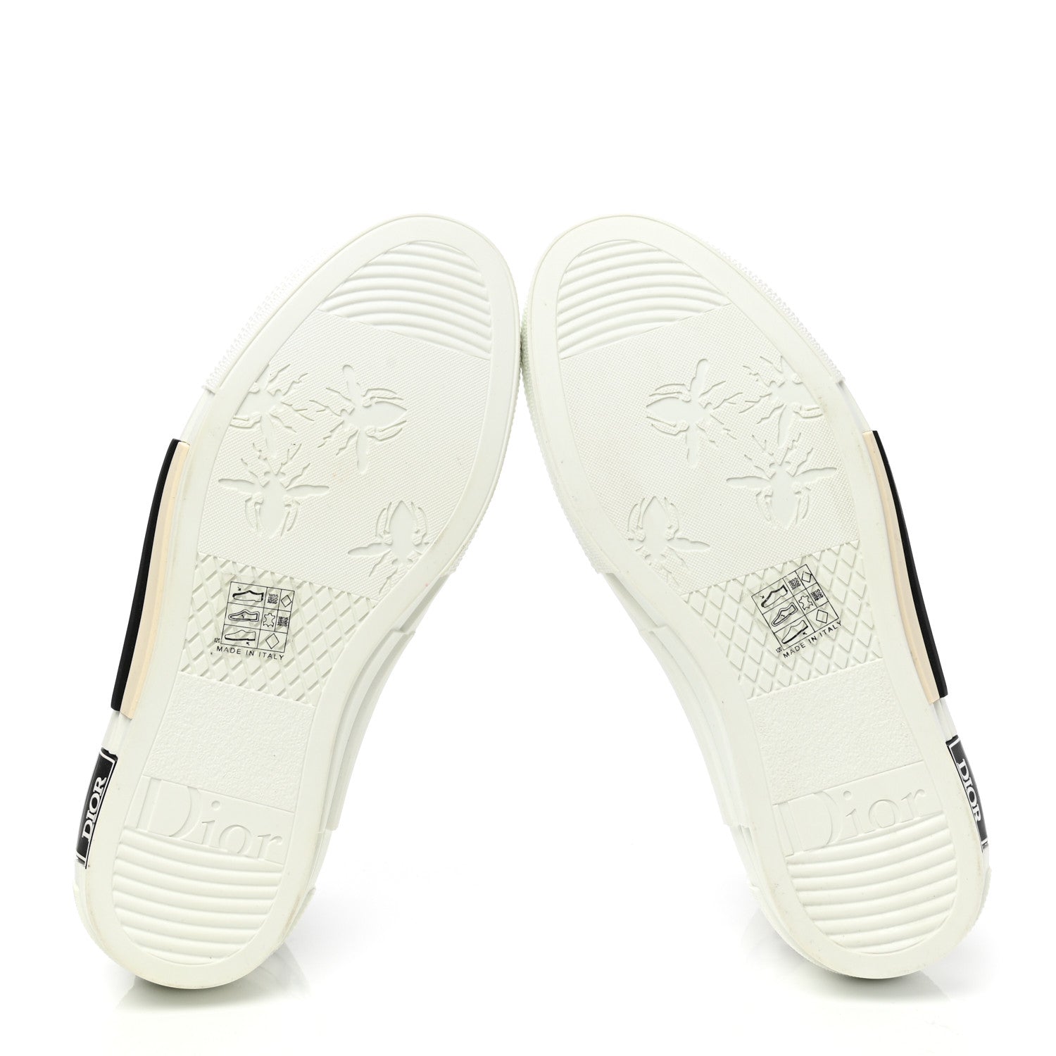 Christian Dior Technical Canvas Oblique Mens B23 High Top Sneakers 38 White Black 5 of 9
