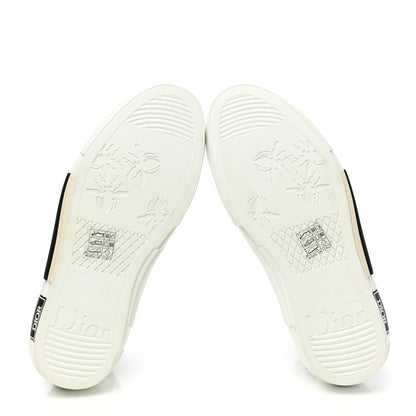 Christian Dior Technical Canvas Oblique Mens B23 High Top Sneakers 38 White Black 5 of 9