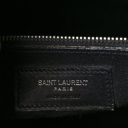 Saint Laurent Calfskin Crocodile Embossed Small Sac de Jour Black 7 of 10
