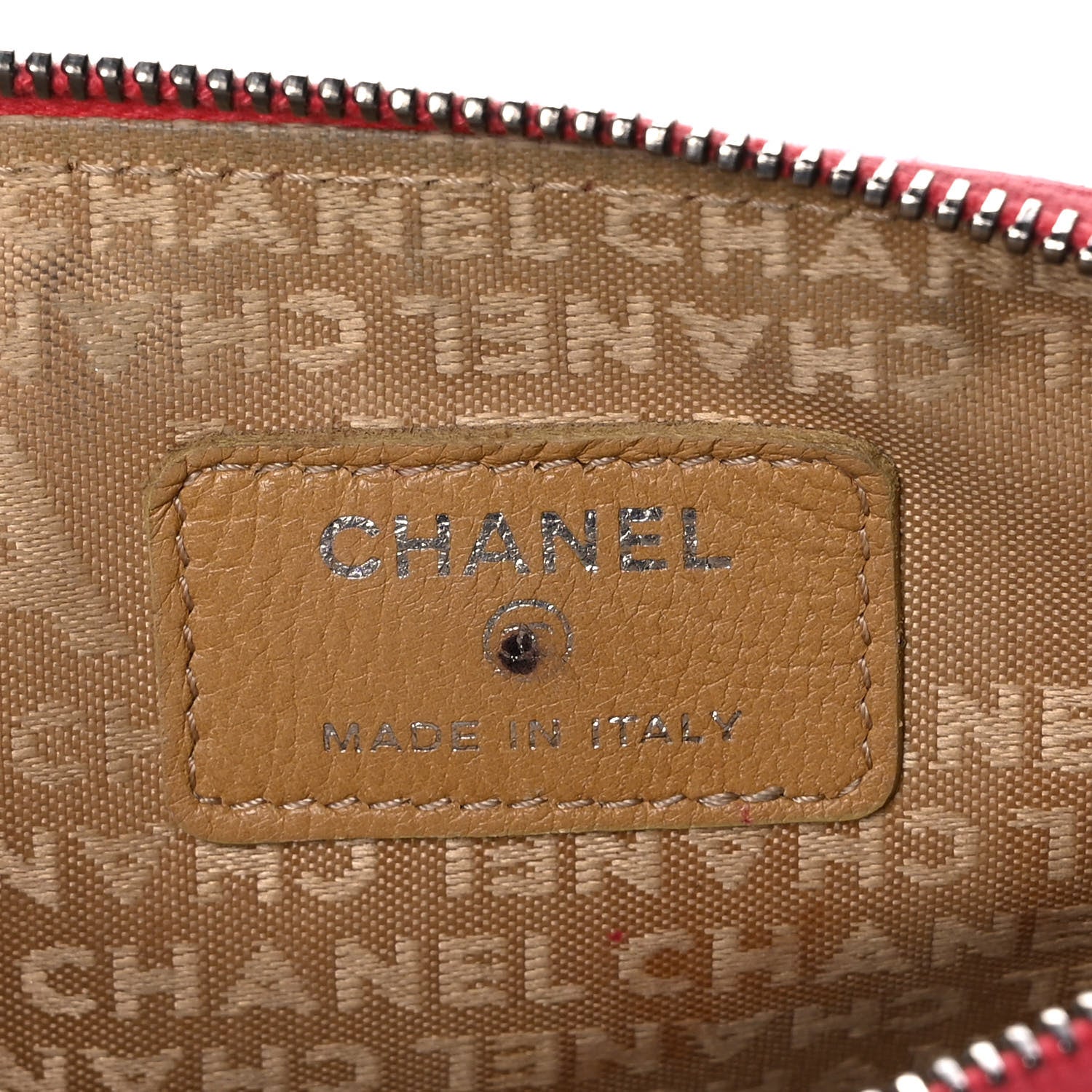 Chanel Lambskin Precious Symbols Pochette Coral 5 of 10