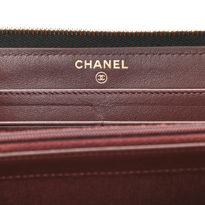 Chanel Caviar Quilted Large Gusset Zip Around Wallet Black 6 of 9