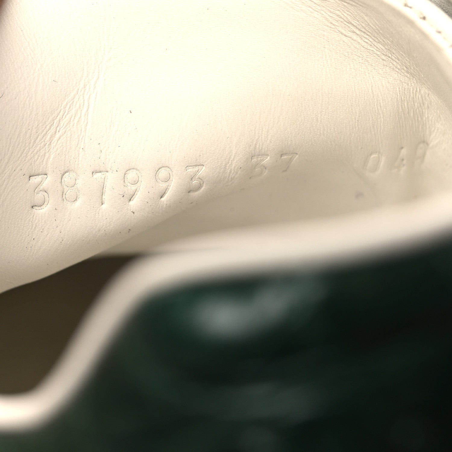 Gucci Calfskin Crocodile Web Womens Ace Sneakers 37 White Green 6 of 9