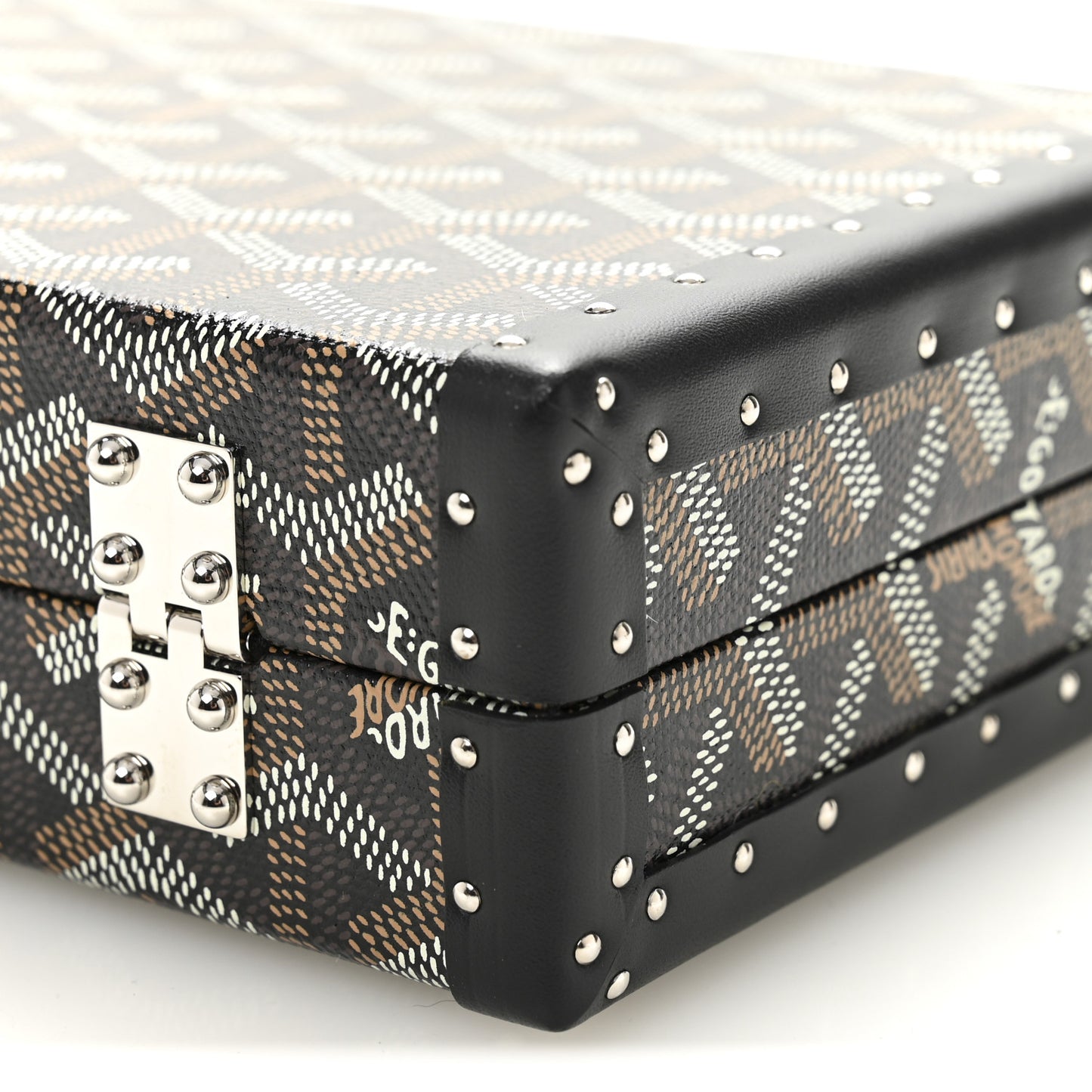Goyardine Minaudiere Trunk Bag Black