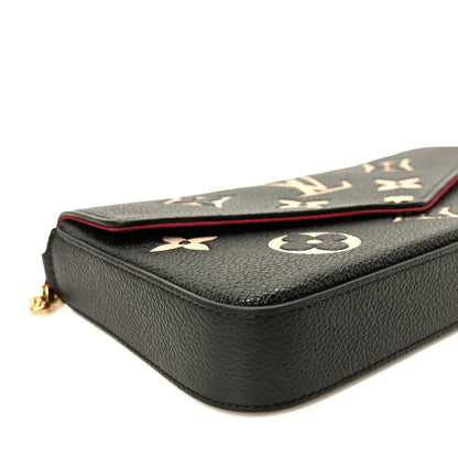 Louis Vuitton Empreinte Monogram Giant Felicie Pochette Black Beige 9 of 10