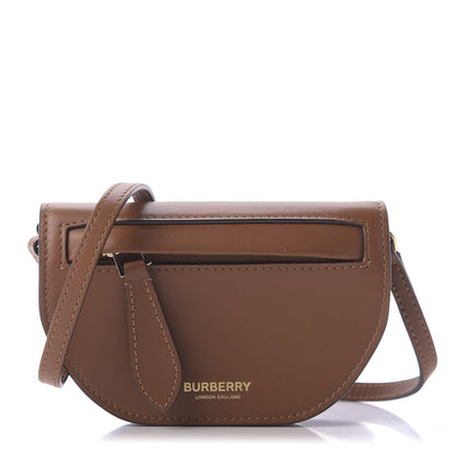 Burberry Calfskin Micro Olympia Card Case Warm Tan 1 of 9