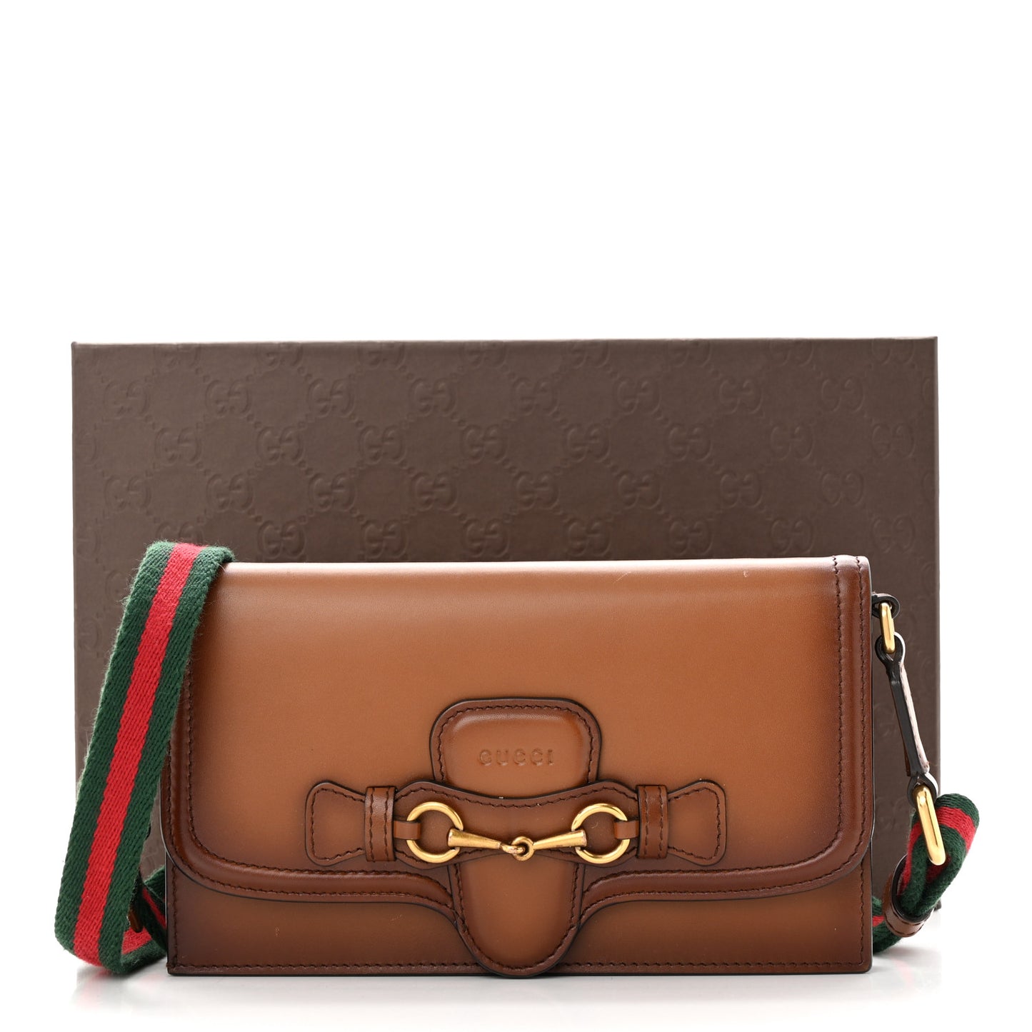 Calfskin Lady Web Convertible Wallet Cuir