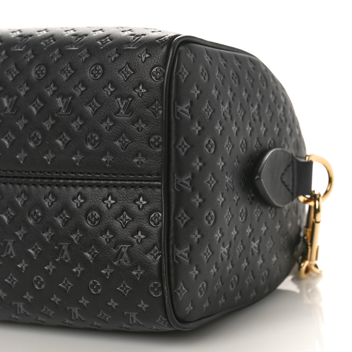 Calfskin Nanogram Embossed Speedy 20 Black