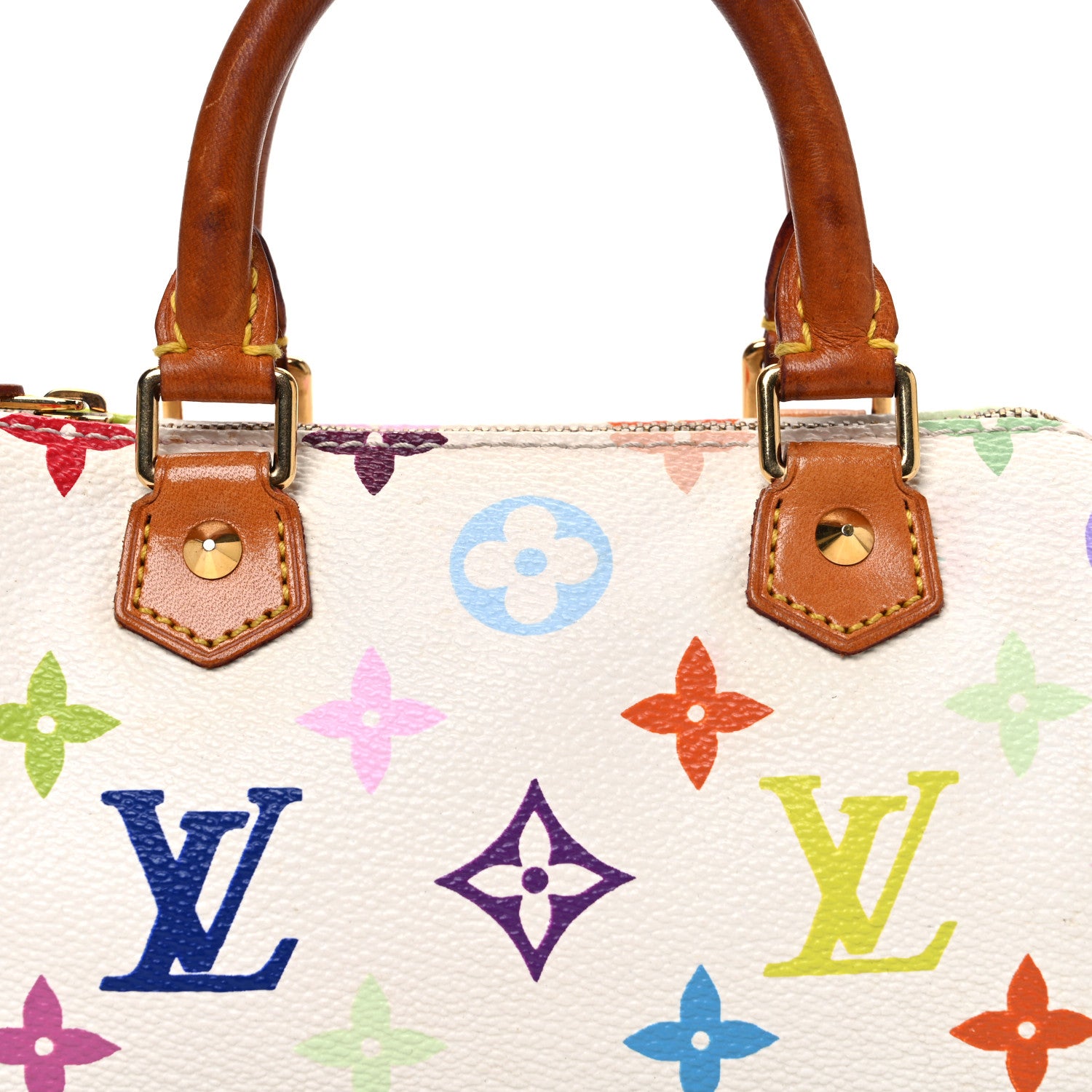 Louis Vuitton Monogram Multicolor Mini Sac HL Speedy White 6 of 10