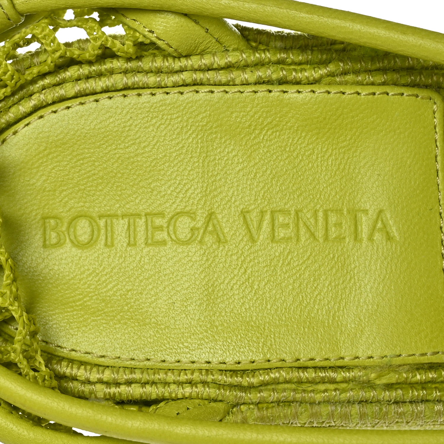Bottega Veneta Mesh Lambskin Sporty Web Stretch Ankle Tie Espadrilles 38 Kiwi 6 of 8