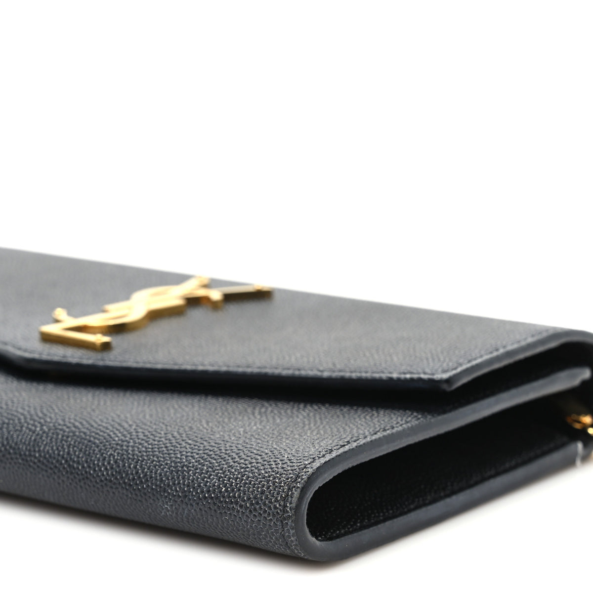 Saint Laurent Grain de Poudre Uptown Chain Wallet Black 10 of 10