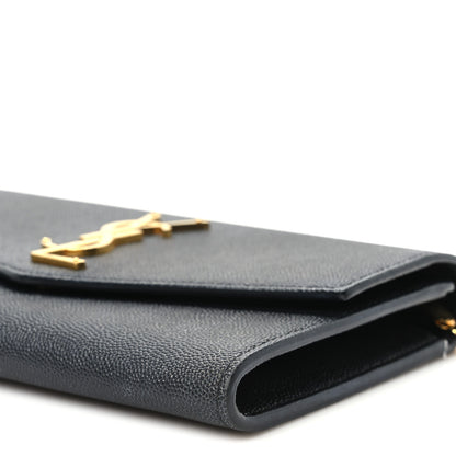 Saint Laurent Grain de Poudre Uptown Chain Wallet Black 10 of 10