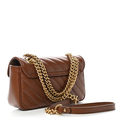 Gucci Azalea Calfskin Matelasse Diagonal Mini GG Marmont Shoulder Bag Cuir 2 of 8