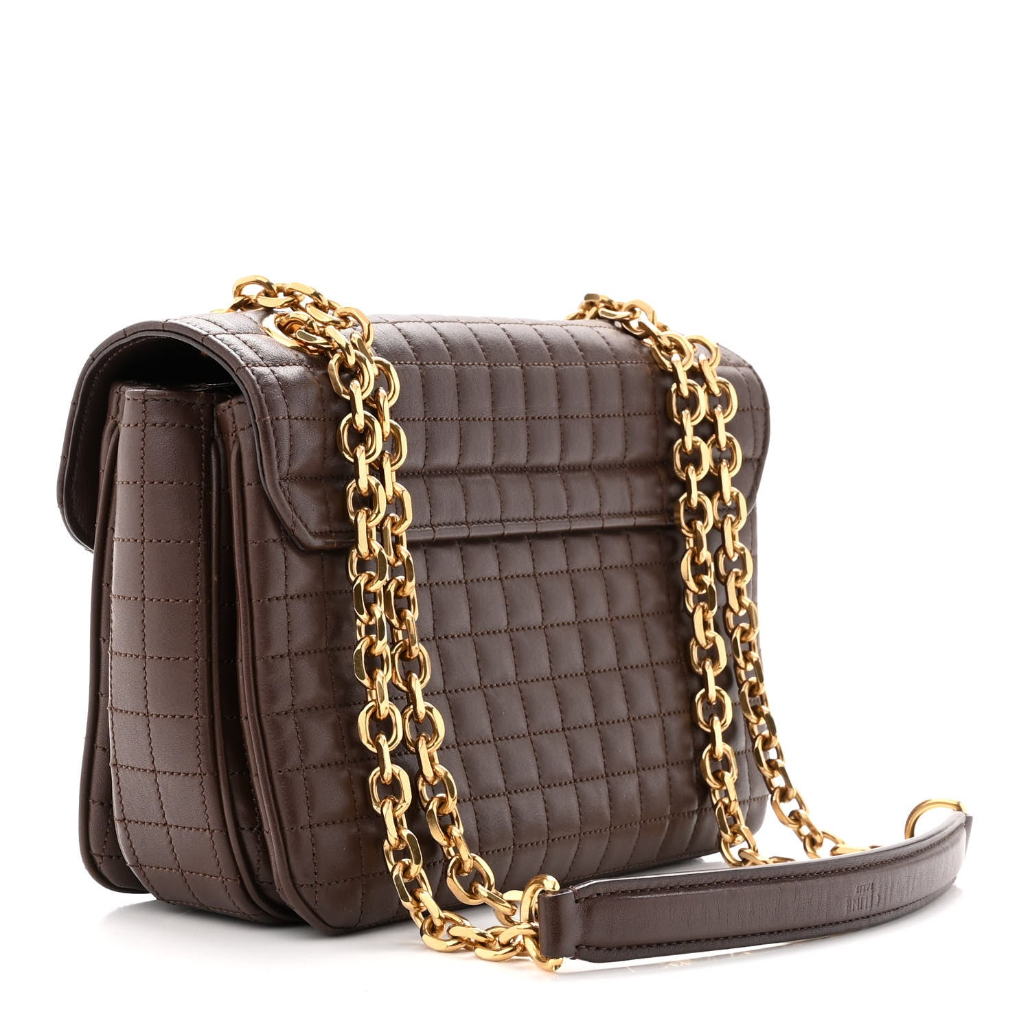 Celine Calfskin Quilted Medium C Bag Camel 3 of 10