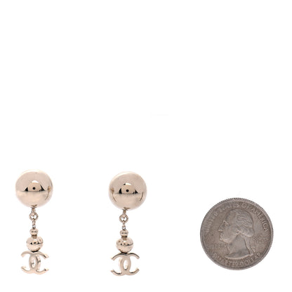 Chanel Metal CC Drop Earrings Gold 2 of 4