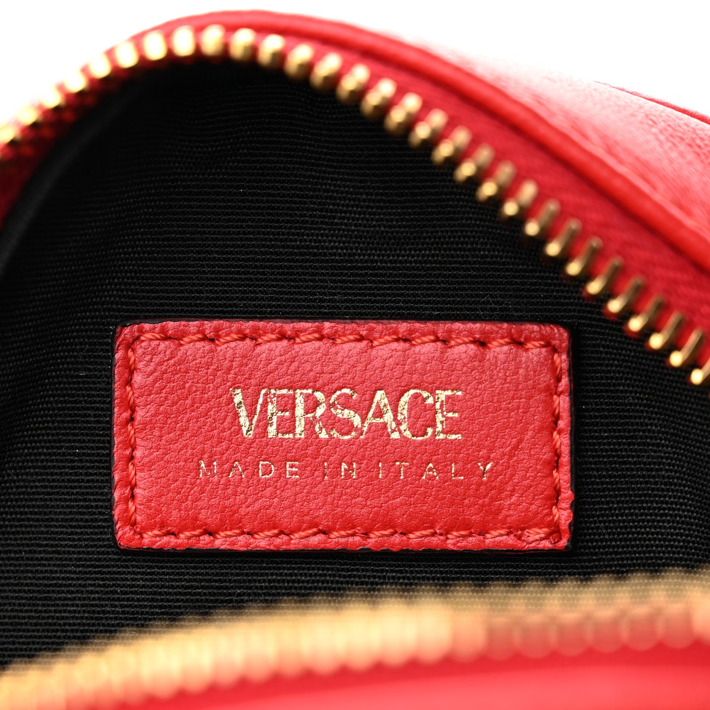 Nappa Quilted La Medusa Round Camera Bag Red
