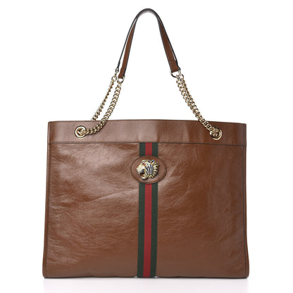Gucci Calfskin Large Rajah Chain Tote Cuir 3 of 11