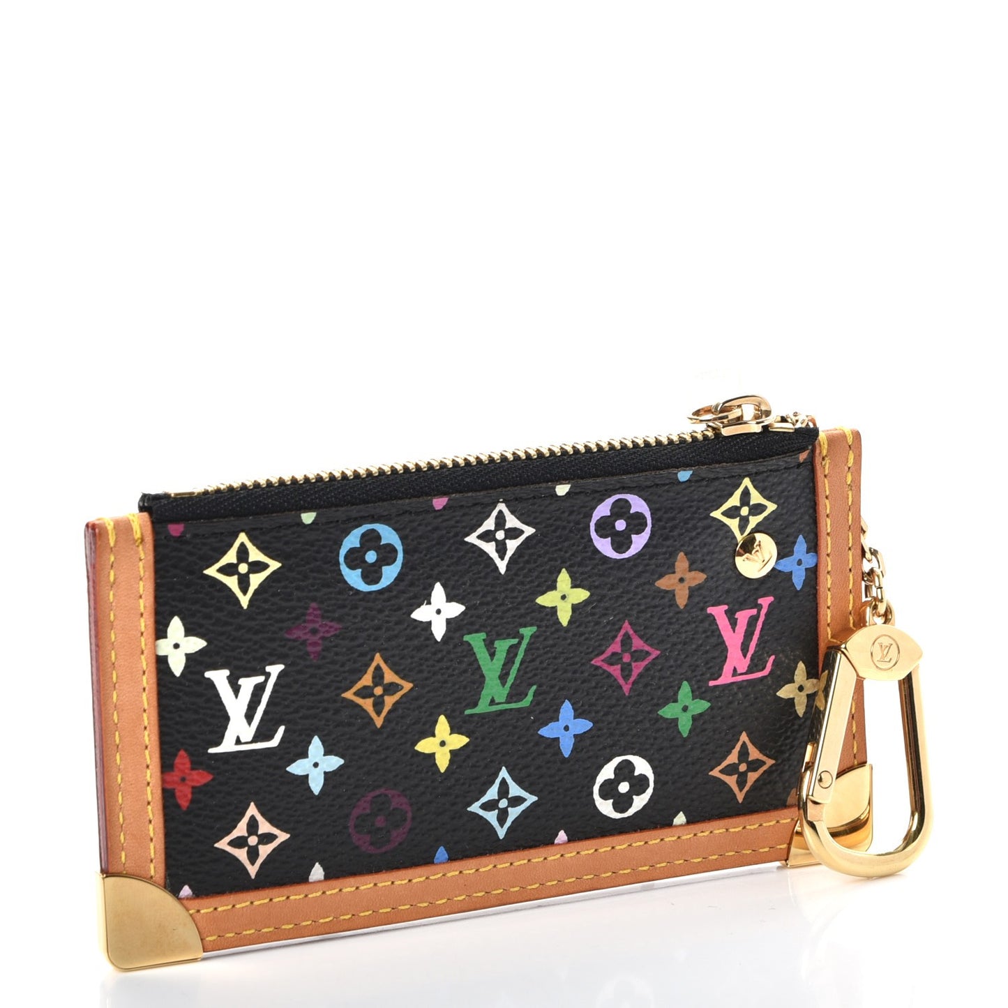 Monogram Multicolor Key Pouch Black
