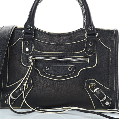 Balenciaga Supple Grained Calfskin Classic Silver Hardware Highlight Mini City Black 8 of 17