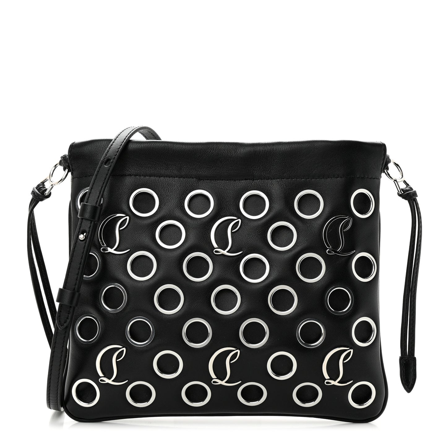 Nappa Grommet Mini Mouchara Crossbody Black