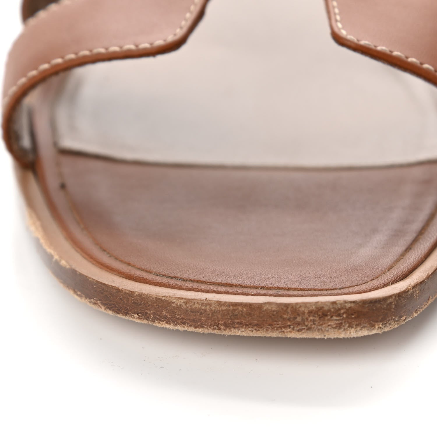 Hermes Box Calfskin Oran Sandals 38.5 Gold 11 of 14