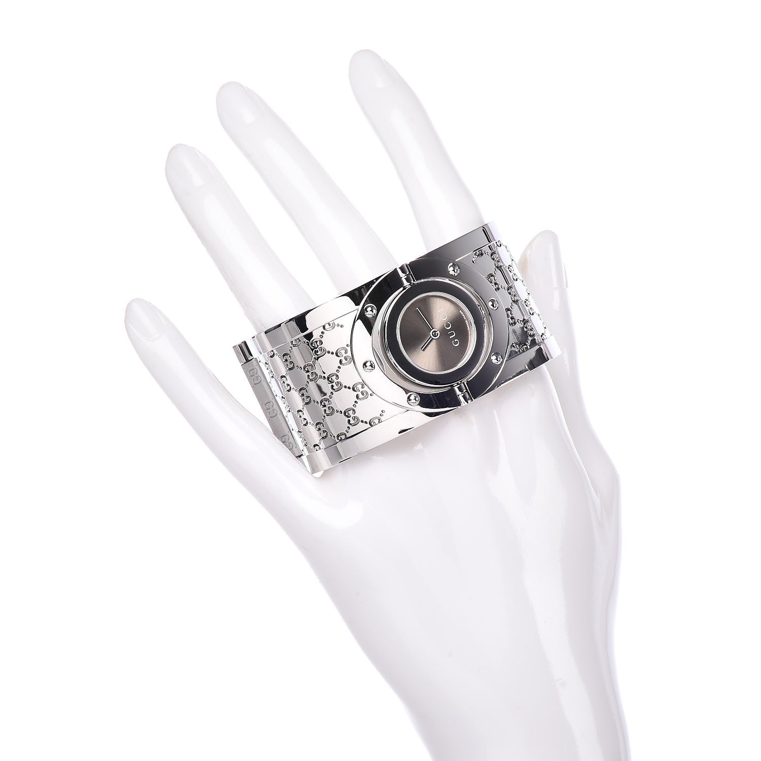 Gucci Stainless Steel 33mm Twirl Quartz Watch Brown 2 of 6