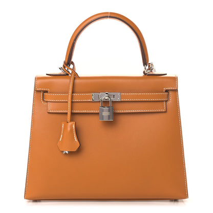 Hermes Veau Butler Kelly Sellier 25 Natural Sable 1 of 8