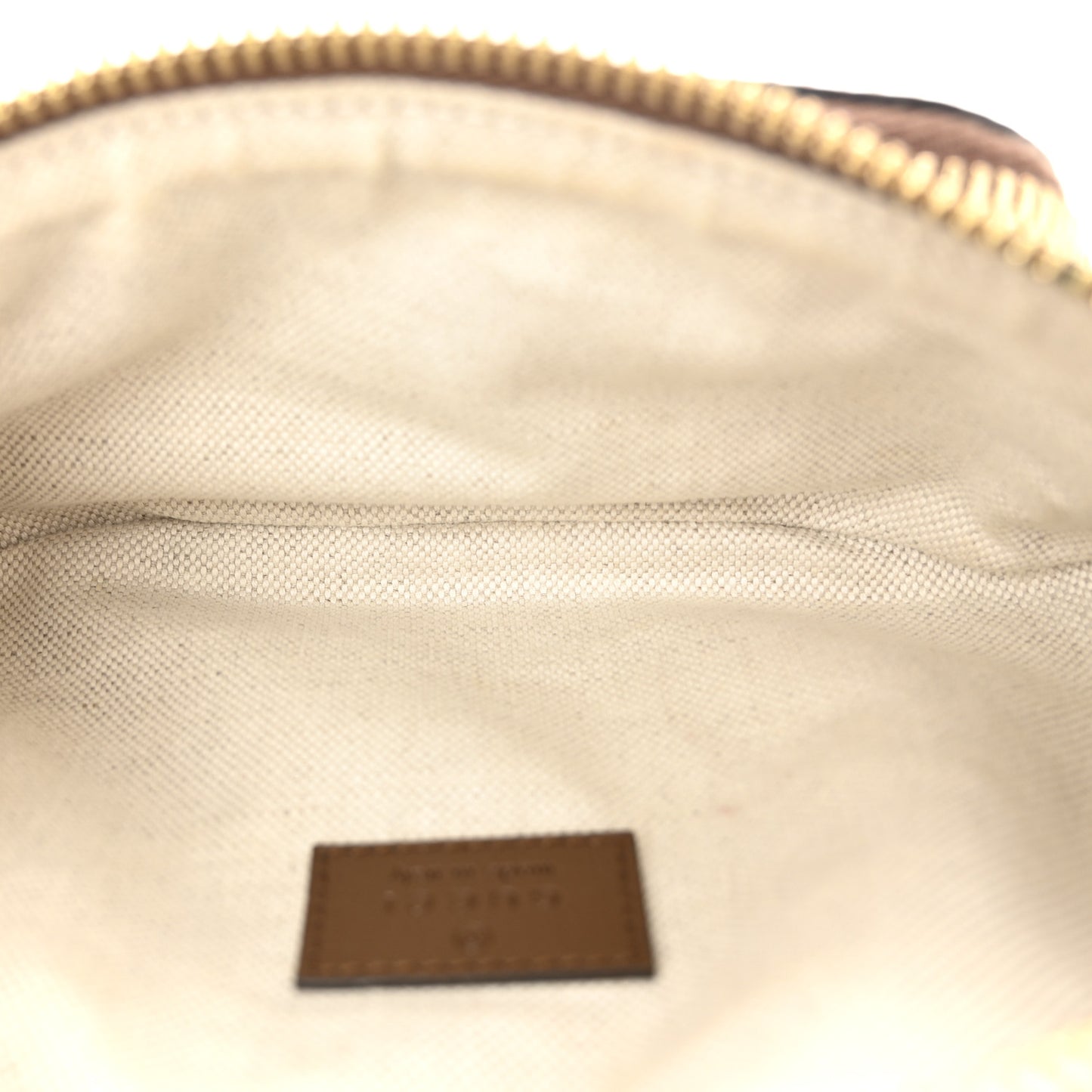 GG Supreme Monogram Textured Calfskin Retro Interlocking G Belt Bag Beige Ebony Brown Sugar