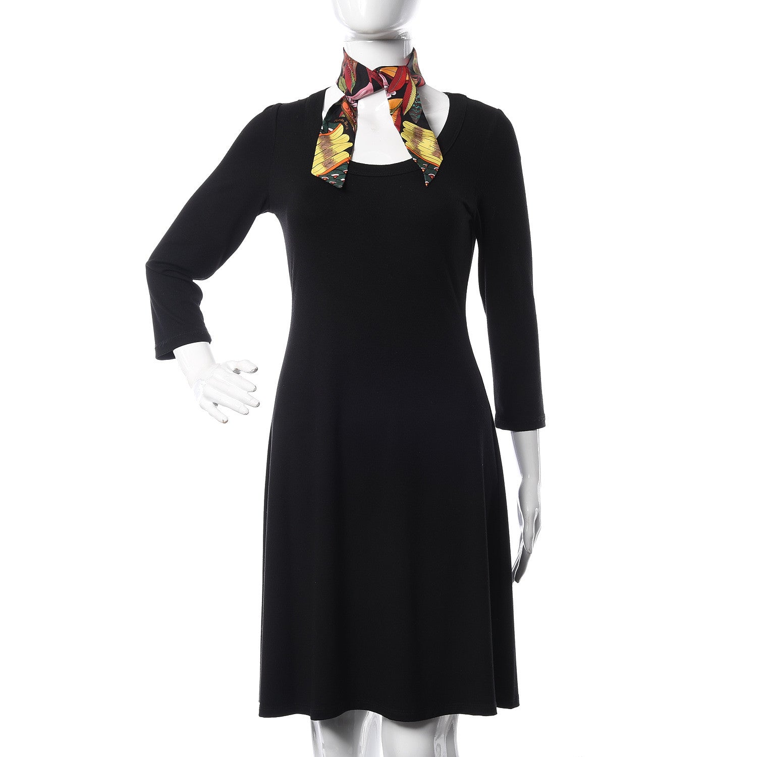Hermes Silk Tree Of Song Twilly Black Rouge Vert 2 of 4